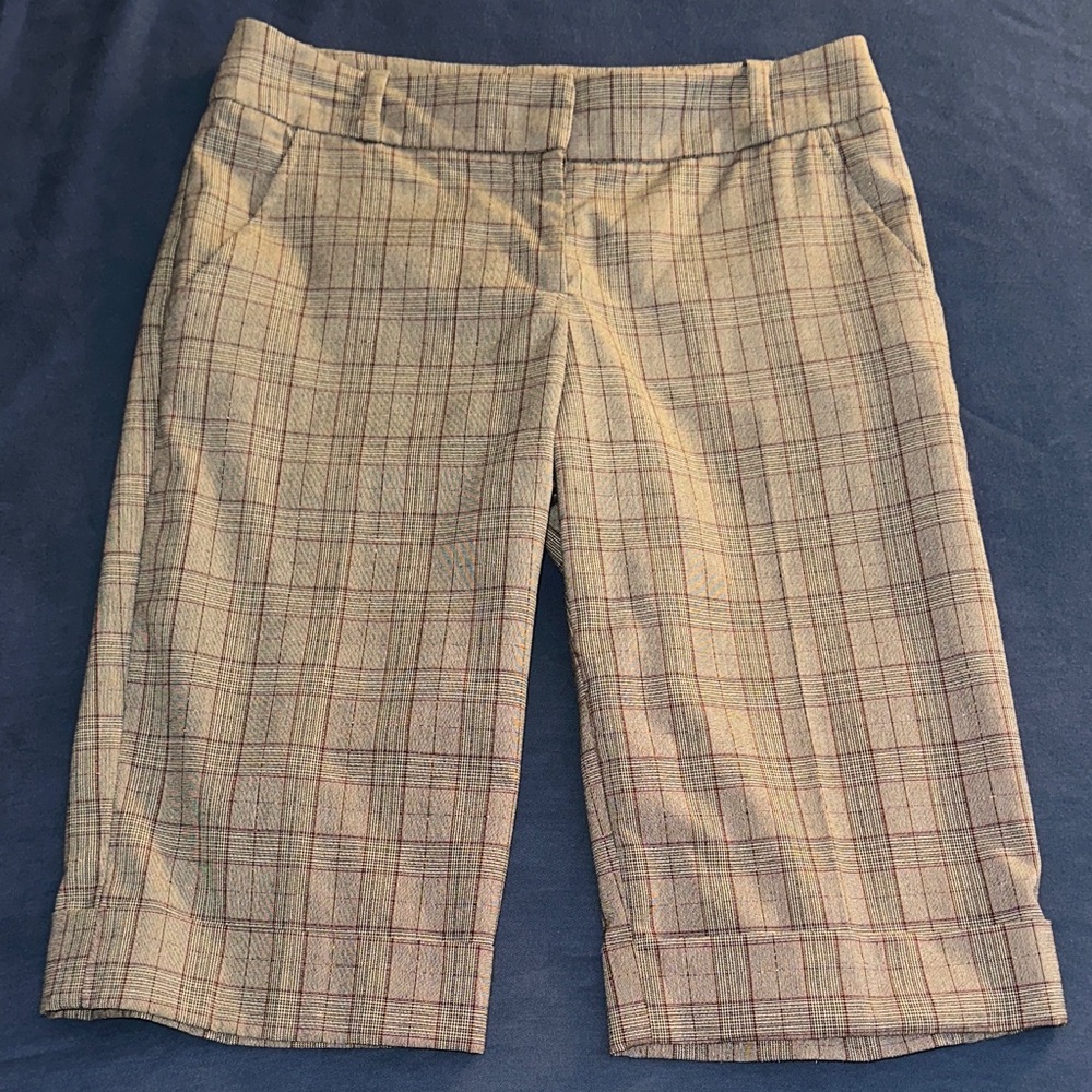 Bebe Checkered Pattern Bermuda Shorts